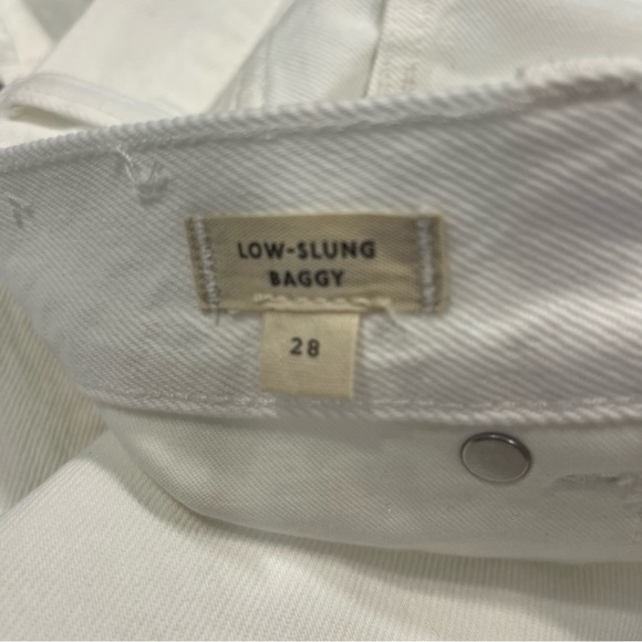 Madewell White Low Slung Baggy Jeans Size 28 - Picture 8 of 10